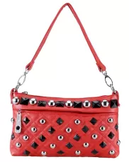 Hayden Small Studded Red Clutch