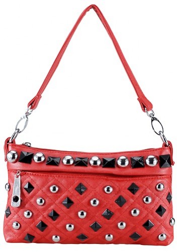 Hayden Small Studded Red Clutch