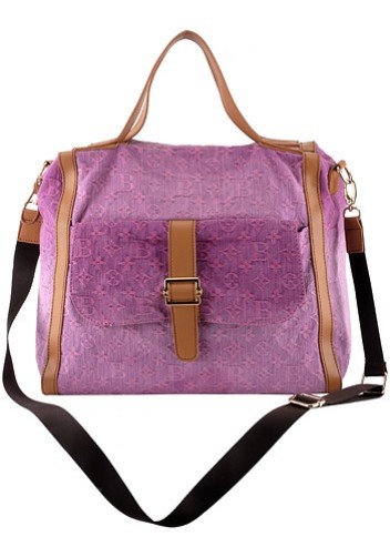 Louisa Satchel Denim Pink