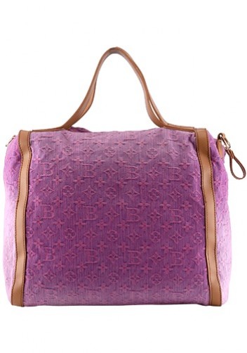 Louisa Satchel Denim Pink
