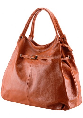 As Seen In Magazines Leather Hobo Brown