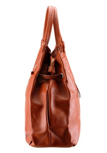 As Seen In Magazines Leather Hobo Brown