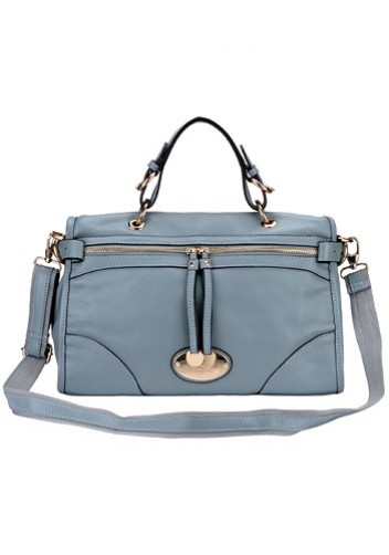 Dolores Leather Shoulder Bag Blue