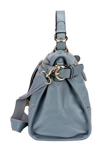 Dolores Leather Shoulder Bag Blue