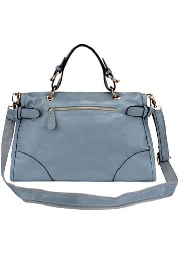 Dolores Leather Shoulder Bag Blue