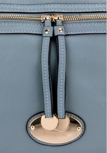 Dolores Leather Shoulder Bag Blue