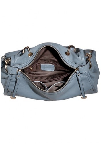 Dolores Leather Shoulder Bag Blue