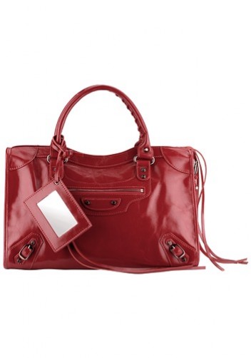 The Biker Cowhide Leather Bag Burgundy