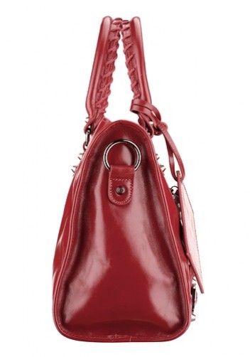 The Biker Cowhide Leather Bag Burgundy