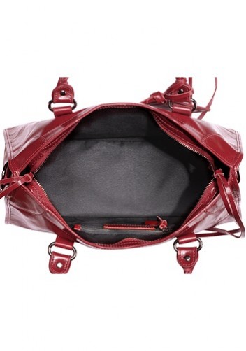 The Biker Cowhide Leather Bag Burgundy