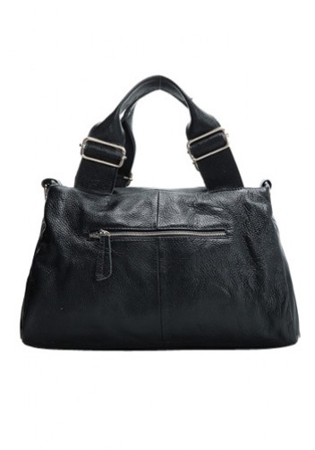 Bella Calfskin Leather Shoulder Bag Black