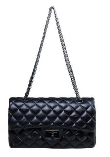 Iris Flap Bag Lambskin Black
