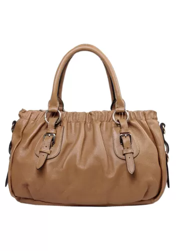 Julie Leather Bag Beige