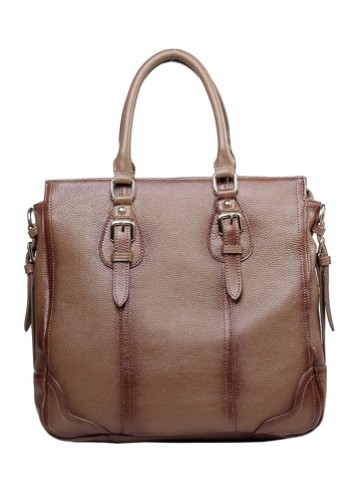 Cara Leather Tote Beige
