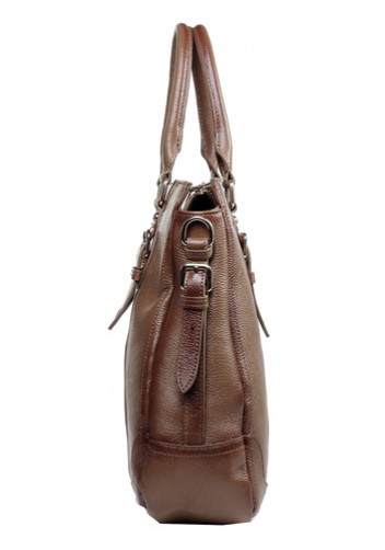 Cara Leather Tote Beige
