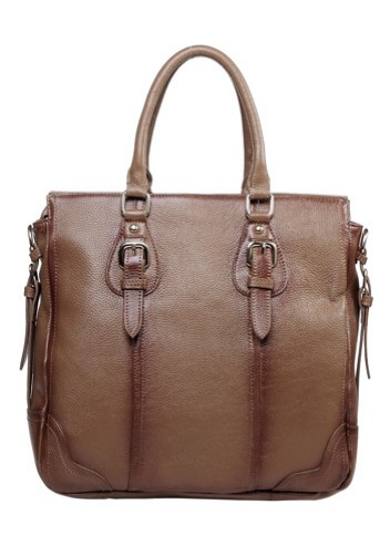 Cara Leather Tote Beige