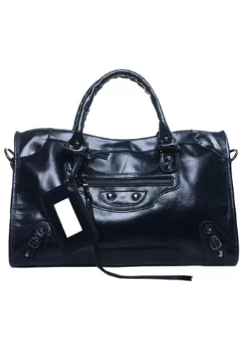 The Route 66 Trendy Cowhide Leather Bag Blue