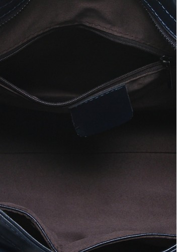 The Route 66 Trendy Cowhide Leather Bag Blue