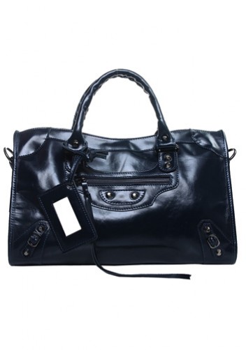 The Route 66 Trendy Cowhide Leather Bag Blue