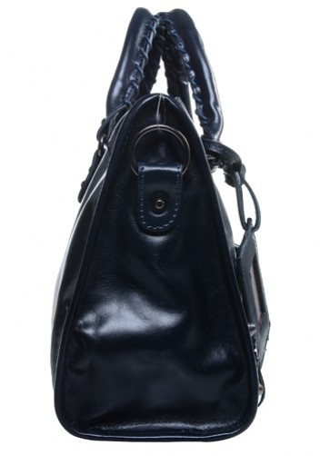 The Route 66 Trendy Cowhide Leather Bag Blue