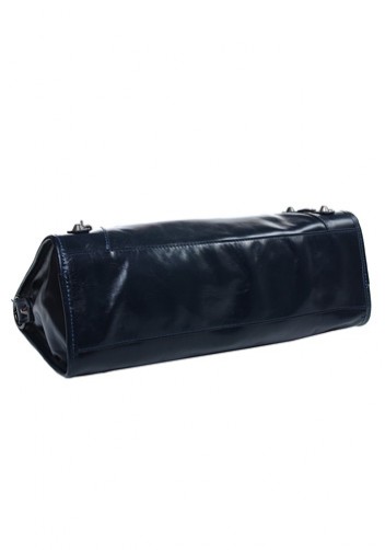 The Route 66 Trendy Cowhide Leather Bag Blue