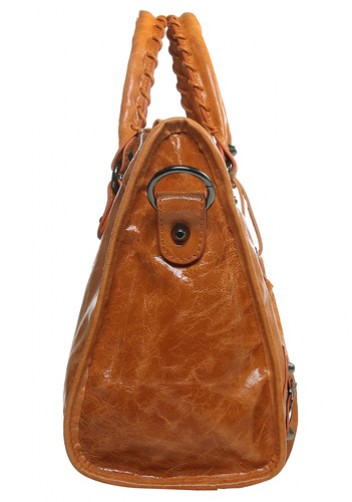 The Route 66 Trendy Cowhide Leather Bag Camel