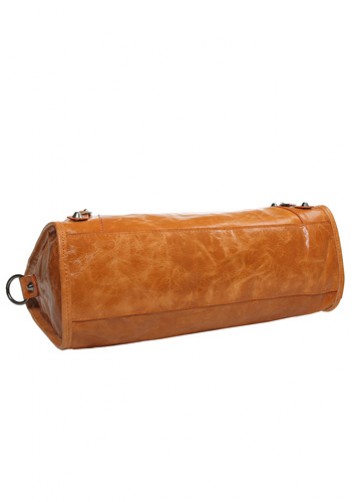 The Route 66 Trendy Cowhide Leather Bag Camel
