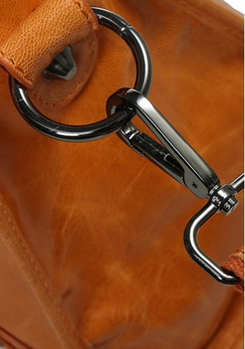 The Route 66 Trendy Cowhide Leather Bag Camel