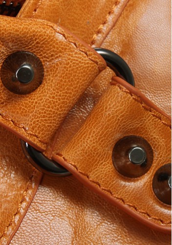 The Route 66 Trendy Cowhide Leather Bag Camel
