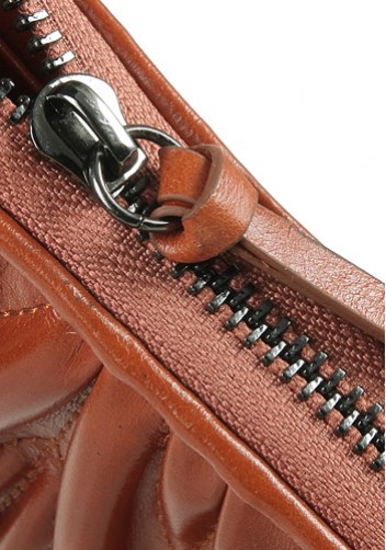 Florence Leather Zippy Organizer Light Brown