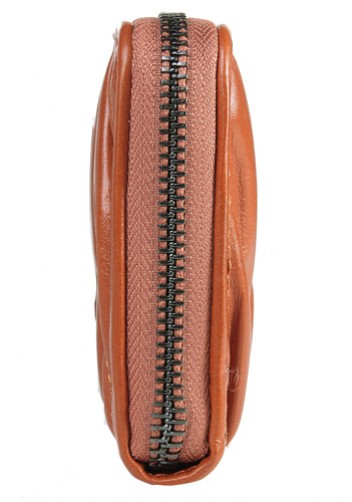 Florence Leather Zippy Organizer Light Brown