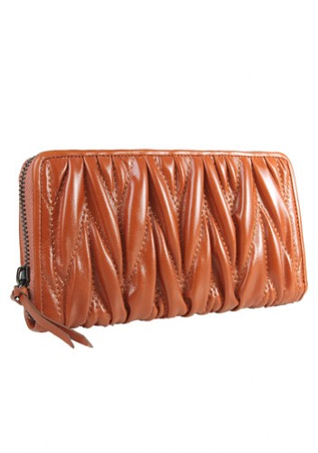 Florence Leather Zippy Organizer Light Brown