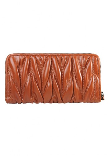 Florence Leather Zippy Organizer Light Brown