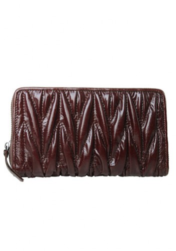 Florence Leather Zippy Organizer Dark Brown