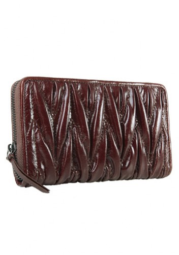 Florence Leather Zippy Organizer Dark Brown