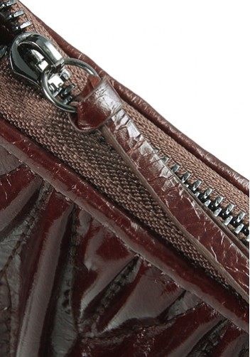 Florence Leather Zippy Organizer Dark Brown