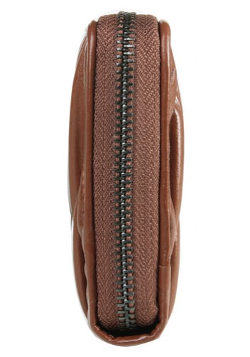 Florence Leather Zippy Organizer Brown