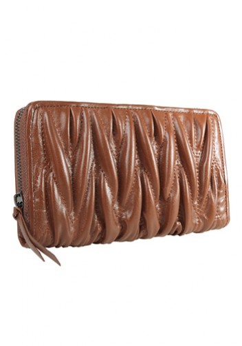Florence Leather Zippy Organizer Brown