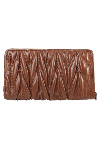 Florence Leather Zippy Organizer Brown