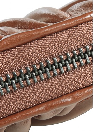 Florence Leather Zippy Organizer Brown