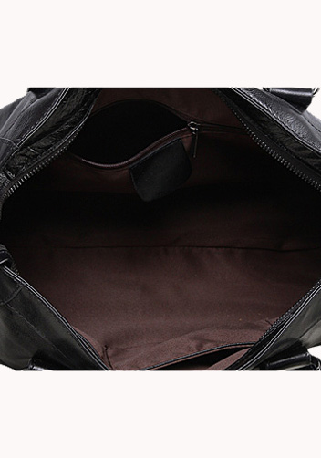 The Route 66 Trendy Cowhide Leather Bag Black