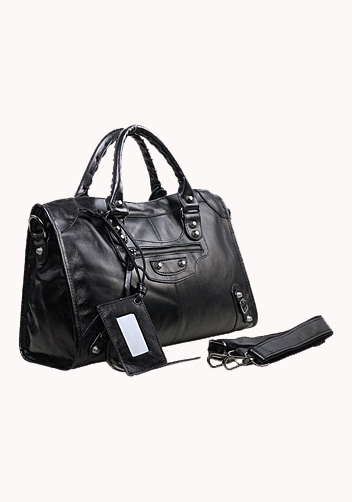 The Route 66 Trendy Cowhide Leather Bag Black