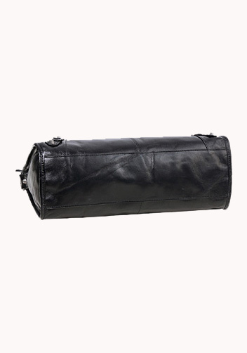 The Route 66 Trendy Cowhide Leather Bag Black