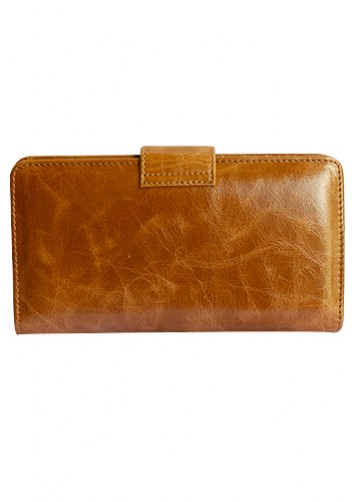 BRITANNIA LONG WALLET COWHIDE LEATHER TAN