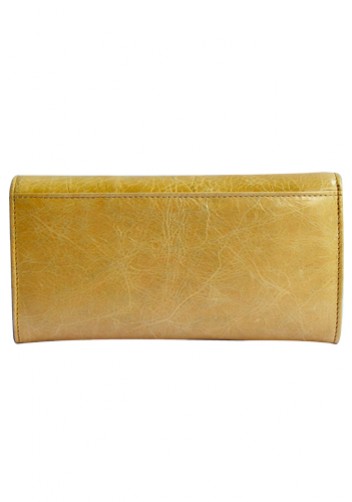 SCARLET STUDDED LONG WALLET LEATHER BEIGE