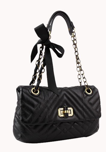 SUPERMODEL PICK LEATHER FLAP BAG BLACK