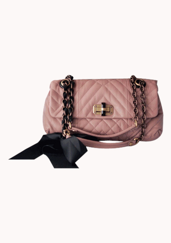 SUPERMODEL PICK LEATHER FLAP BAG PINK