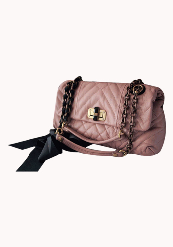SUPERMODEL PICK LEATHER FLAP BAG PINK