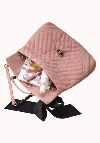 SUPERMODEL PICK LEATHER FLAP BAG PINK