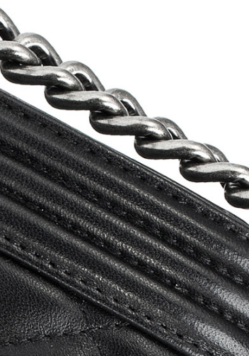 Ingrid Quilted Medium Leather Bag Black 